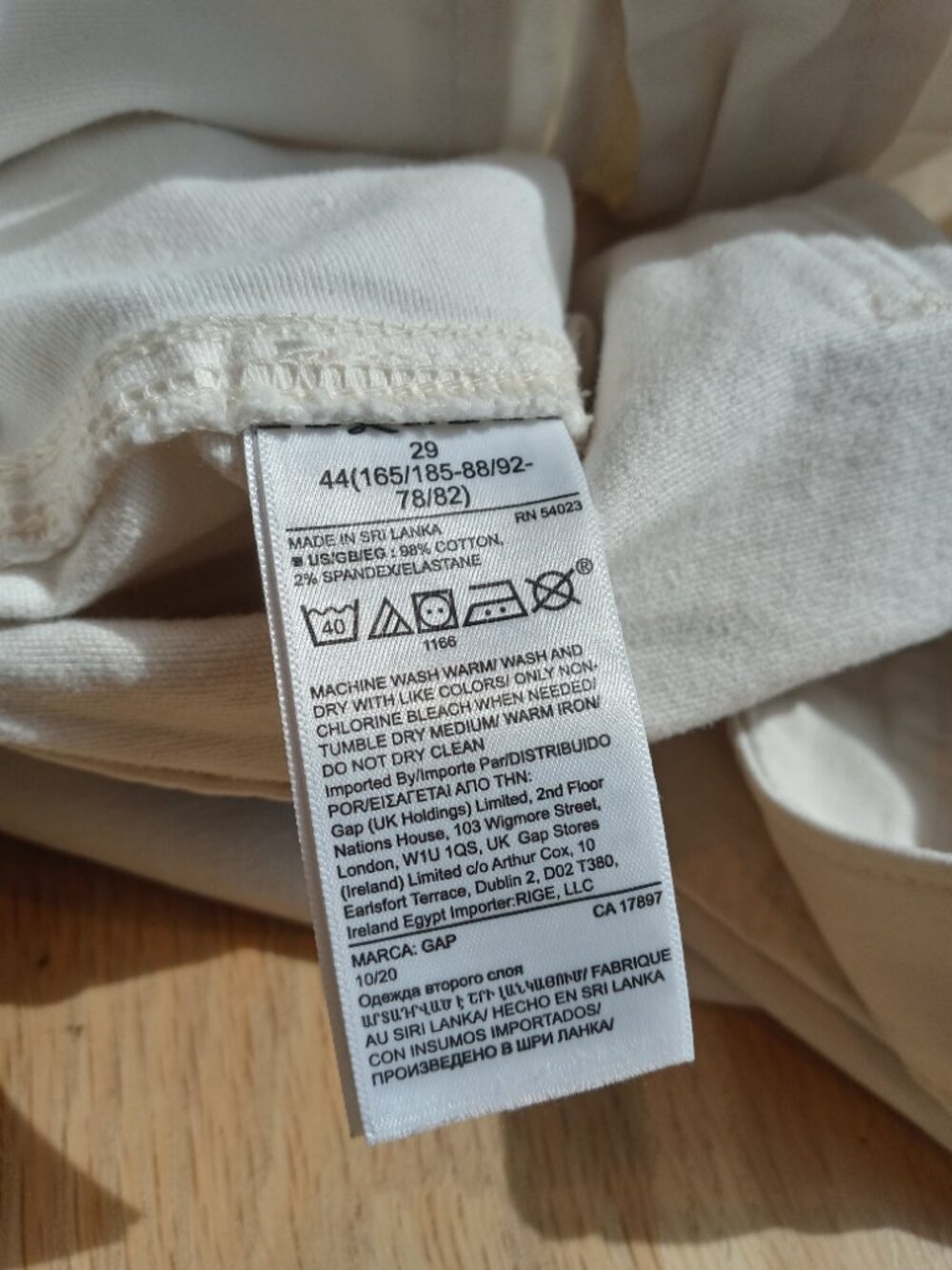 GAP mens straight fit utility pants in natural (sz29) - Picture 6 of 16